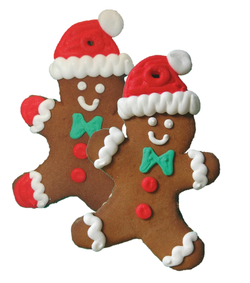 Lebkuchenmann (12x19 cm), 2x Lebkuchenmann zu Weihnachten