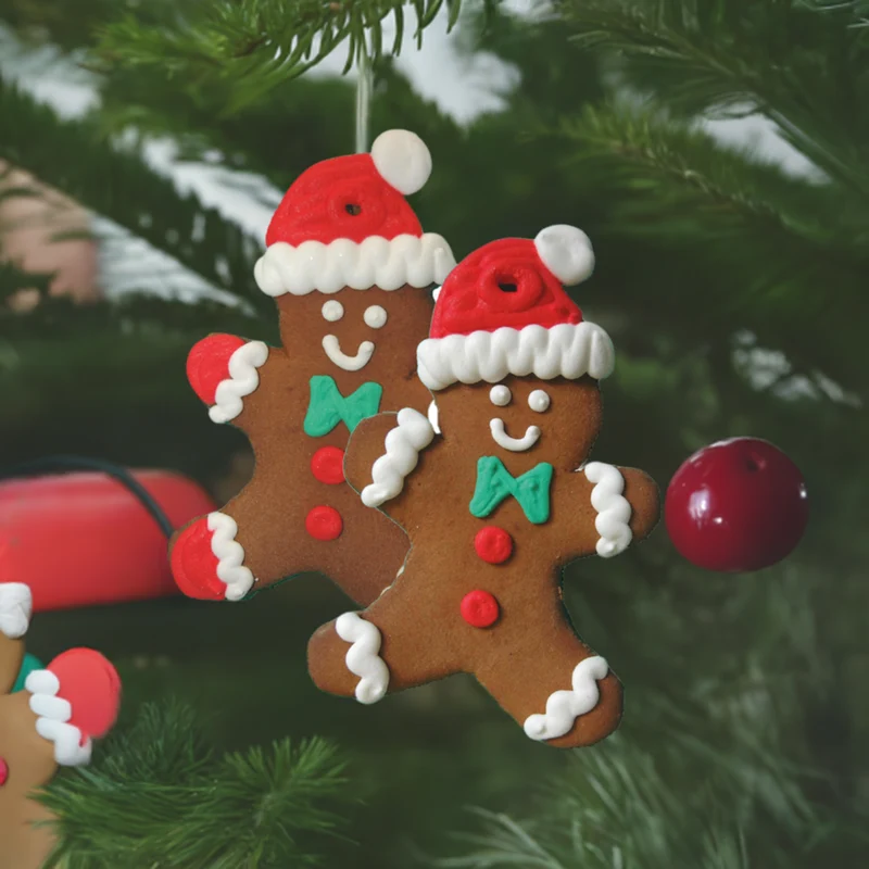 Lebkuchenmann (12x19 cm), 2x Lebkuchenmann zu Weihnachten