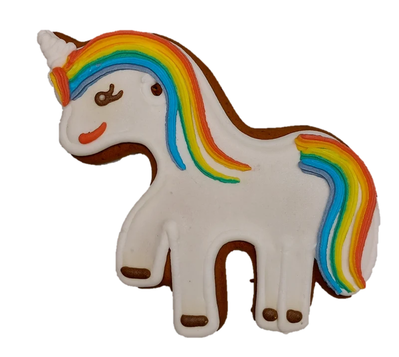 Lebkuchenfigur (14x17cm), Einhorn bunt