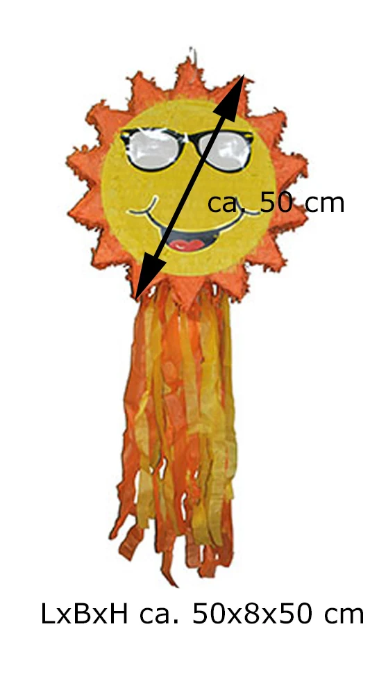 Pinata "Lachende Sonne" | 50x50x8cm