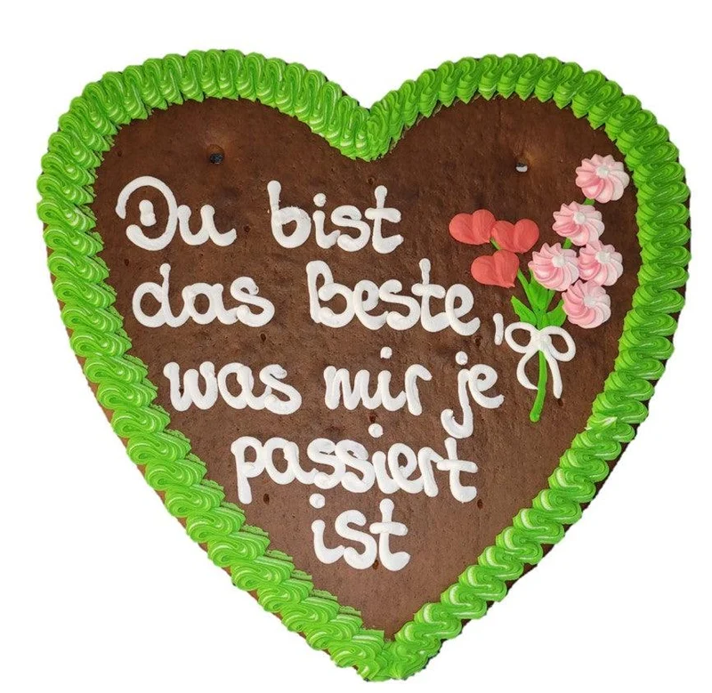 Lebkuchenherz XXL (46x43cm), Du bist das Beste, was mir je passiert ist