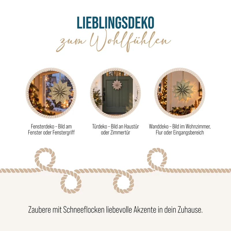 Filz Sterne 2er Set 25 cm – Altrosa-Beige und Salbeigrün als Fensterdeko