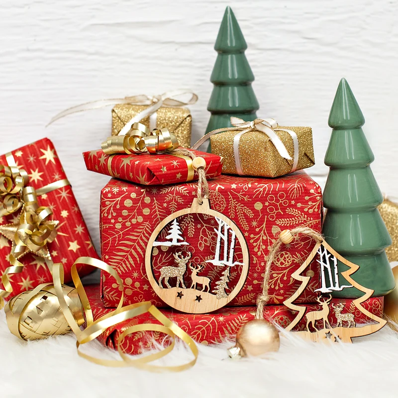 2er Set Tannenbaum Keramik grün 13 und 16 cm - Winterdeko