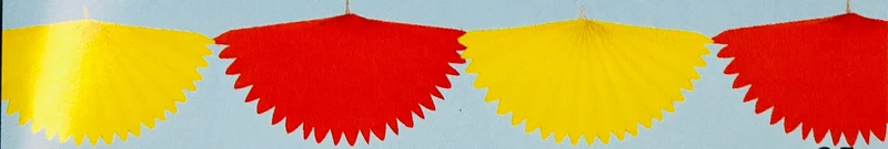Papier Fächergirlande halbseitig (6 x 16 cm)
