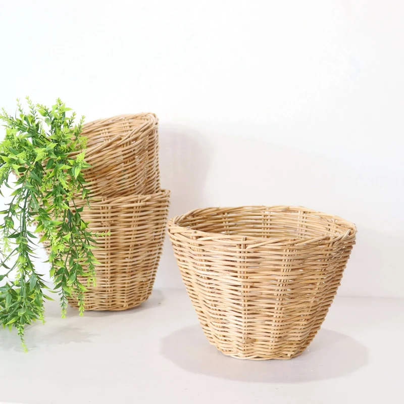 NADIA Small Thai Rattan Basket - Storage & Organization (Set of 2)
