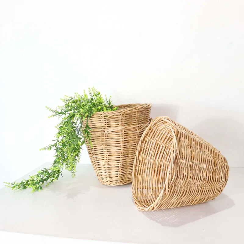 NADIA Small Thai Rattan Basket - Storage & Organization (Set of 2)