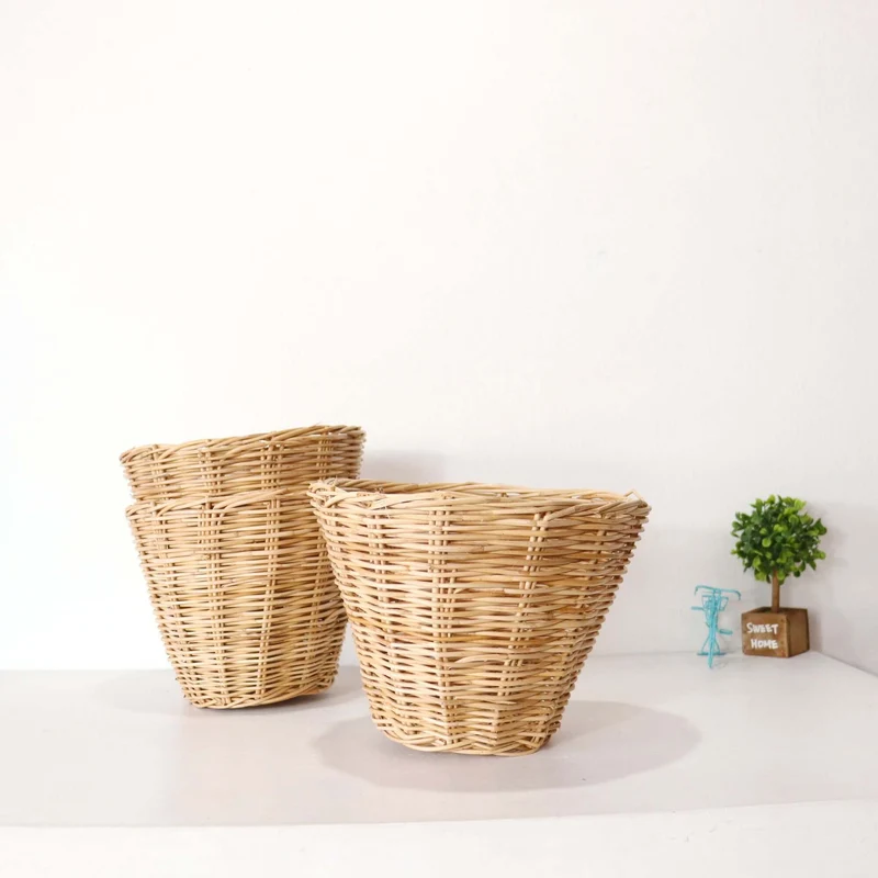 NADIA Small Thai Rattan Basket - Storage & Organization (Set of 2)