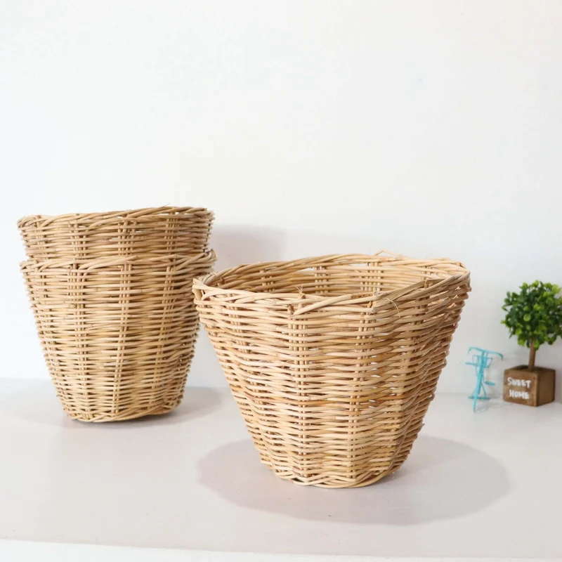 NADIA Small Thai Rattan Basket - Storage & Organization (Set of 2)