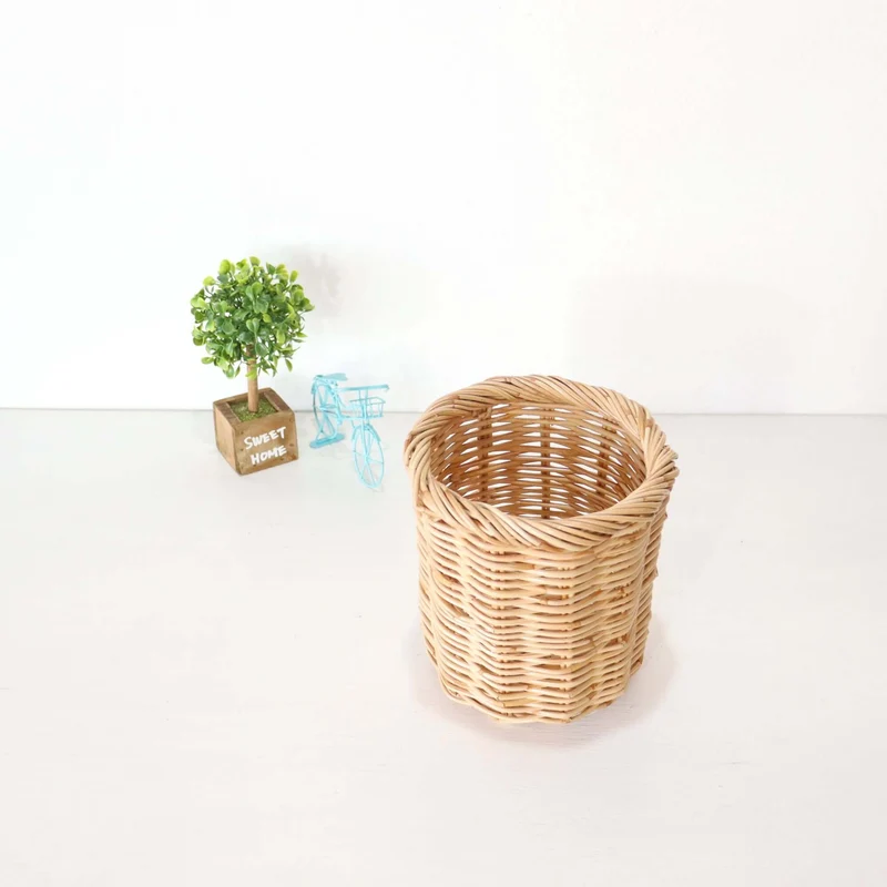 Wa Rin Ram Pai Rattan Utensil Basket - 6 inches