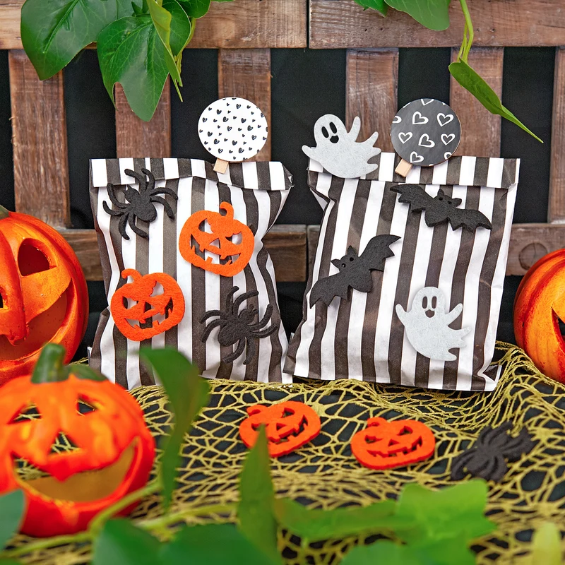 Streudeko Halloween 24 teilig – Kürbisse und Spinnen für die Tischdeko
