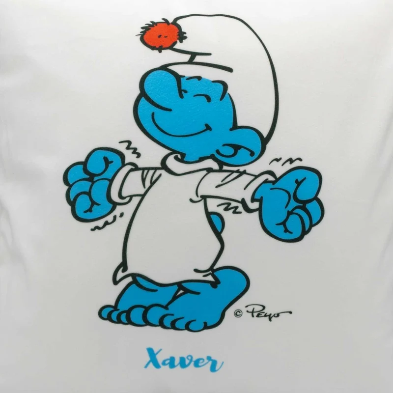®Die Schlümpfe "Schlaf guad" Kuschelkissen personalisiert