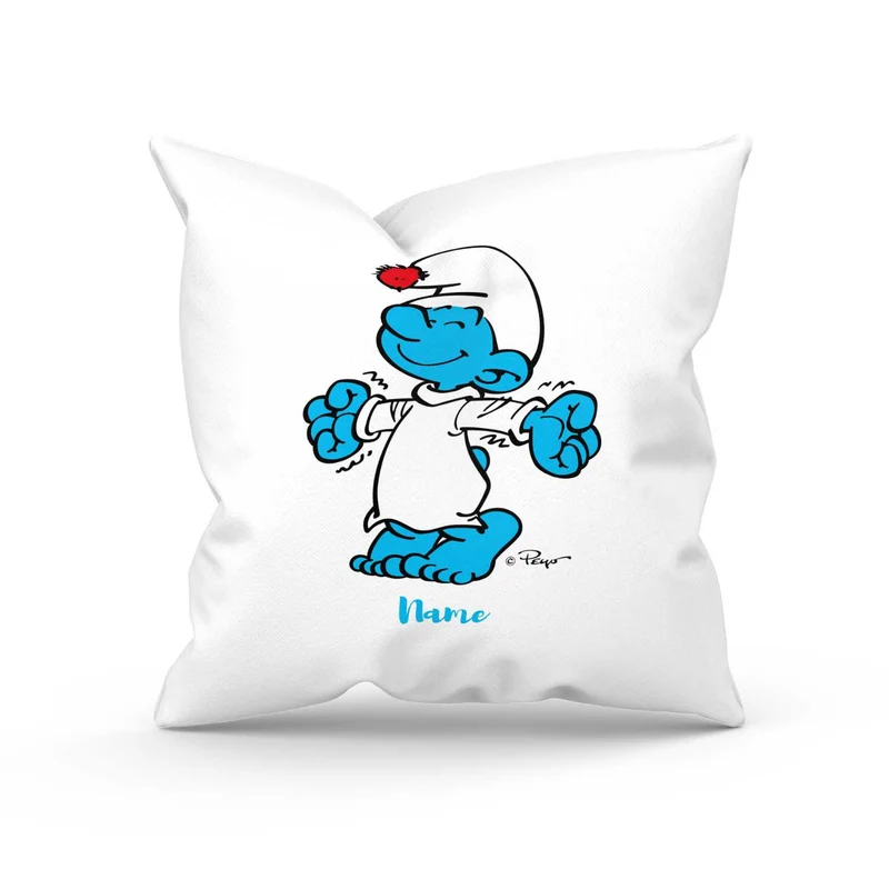 ®Die Schlümpfe "Schlaf guad" Kuschelkissen personalisiert