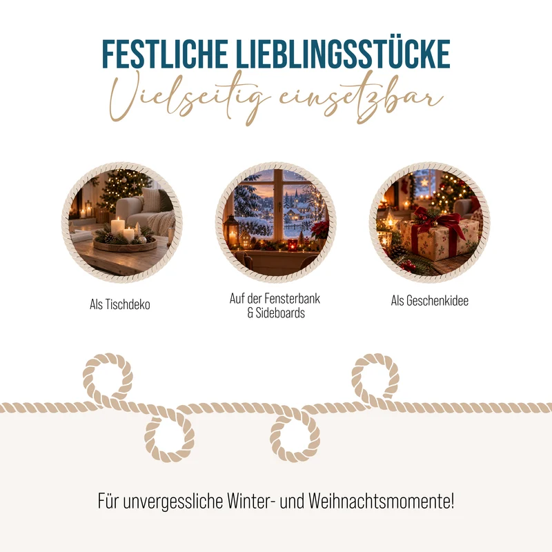 Weihnachts-Aufsteller Hirsch und Reh Holz ca. 21 cm hoch