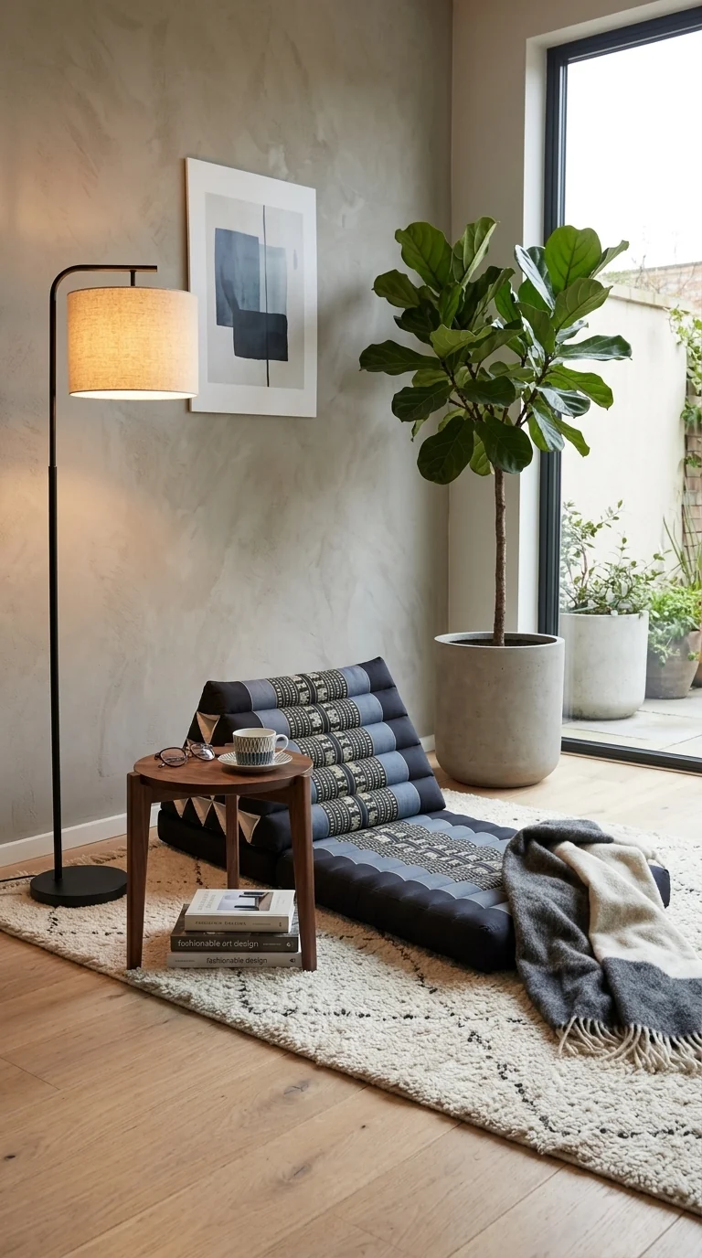 CHON NA KAN - Thai Triangle Cushion (3 Fold - Dark Blue)
