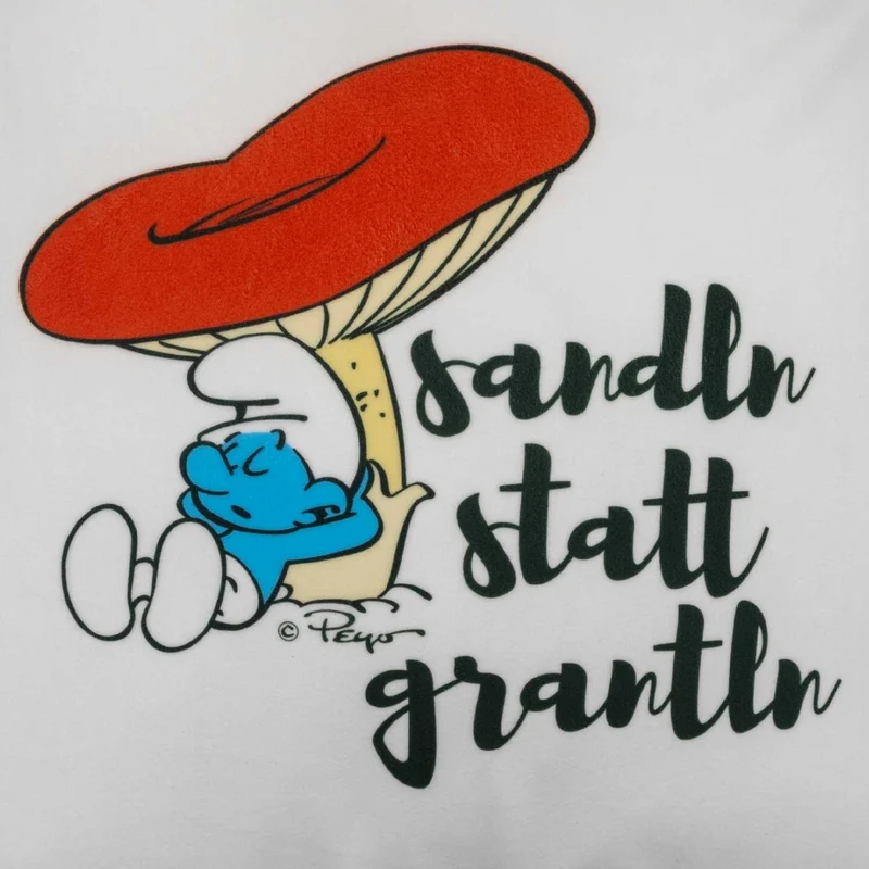 ®Die Schlümpfe "Sandln statt grantln" Kuschelkissen