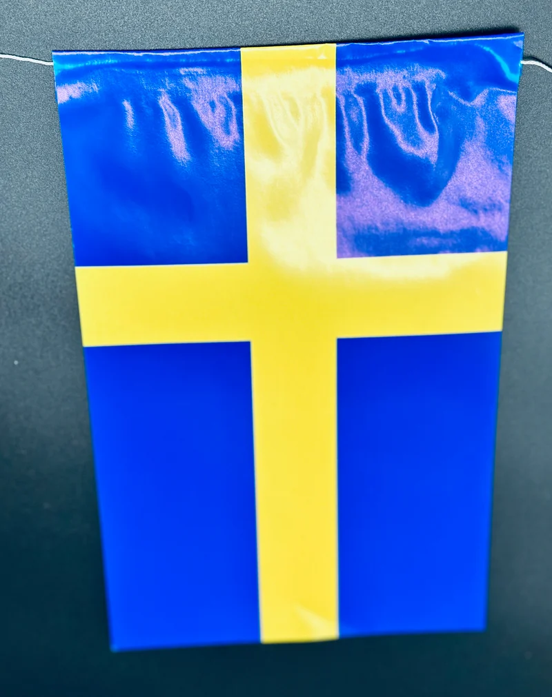 Fahnenketten aus Papier á 4 m, schwer entflammbar (Länder)