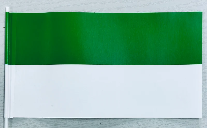 Papier-Fähnchen an 40cm Polystyrolstab (waagerecht gestreift)