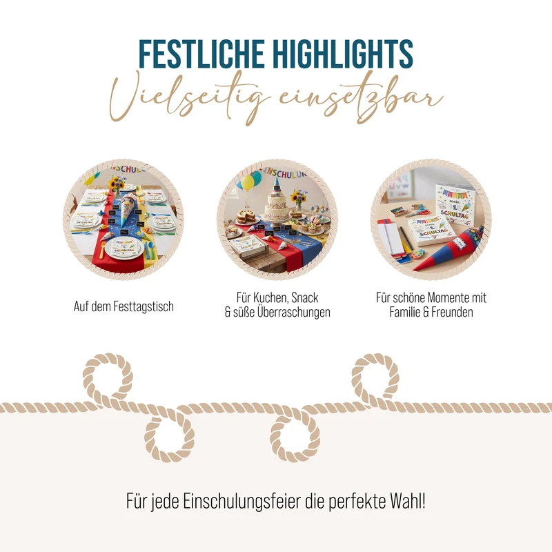Servietten Hurra mein 1. Schultag 20er Set 16 x 16 cm