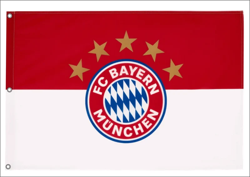 FC Bayern Fahne mit 3 Messingösen