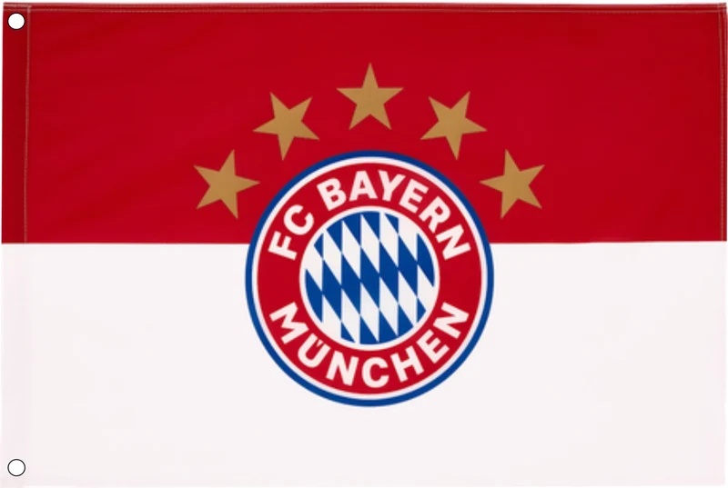 FC Bayern Fahne mit 2 Messingösen