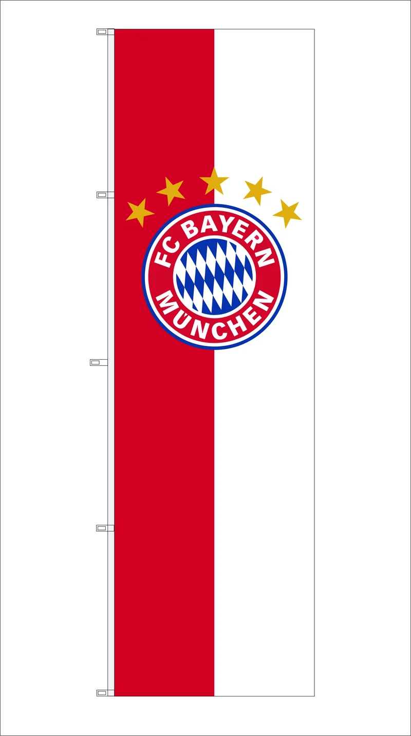 FC Bayern Hissflagge Hochformat