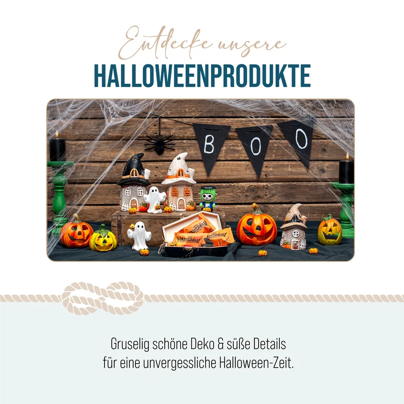 Halloween Dekofiguren 4er Set – Monster ca. 8 × 6 cm