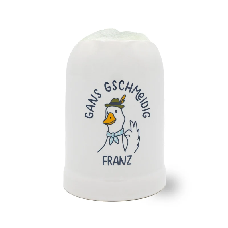 Bierkrug "Gans Gschmeidig" personalisierbar