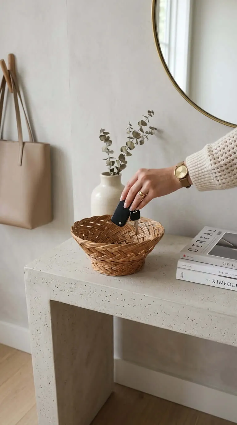 RU JI RA DA Nypa Stem Hand Wicker Basket