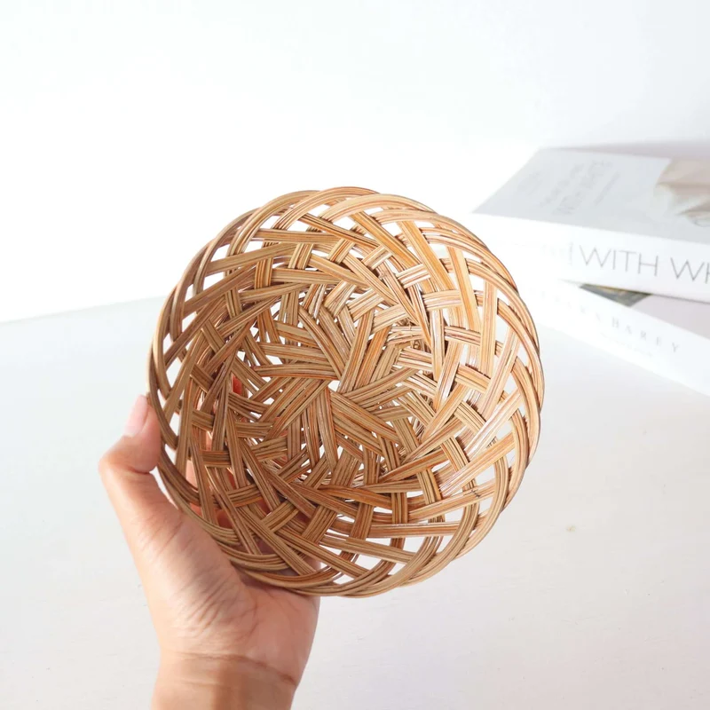 RU JI RA DA Nypa Stem Hand Wicker Basket