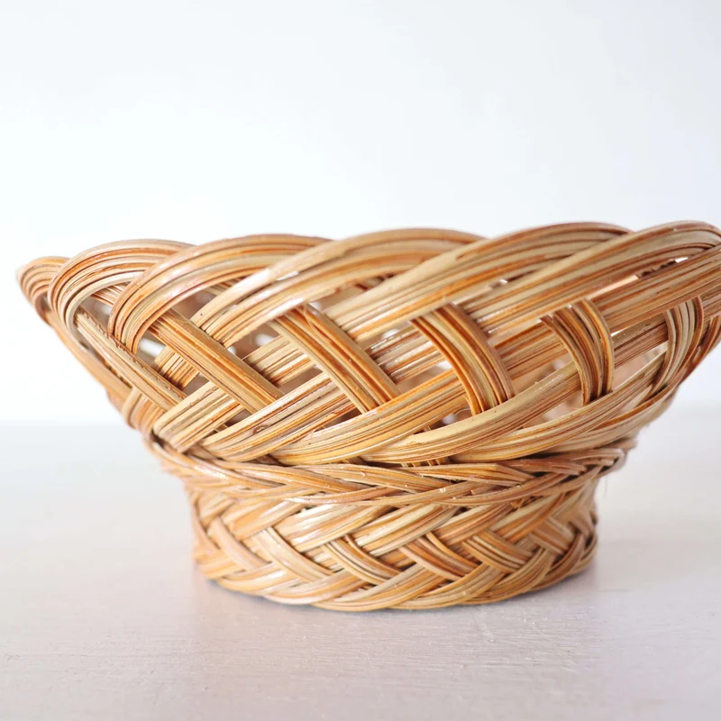 RU JI RA DA Nypa Stem Hand Wicker Basket