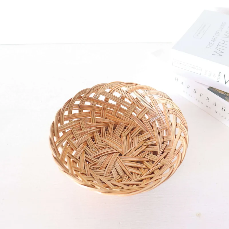 RU JI RA DA Nypa Stem Hand Wicker Basket