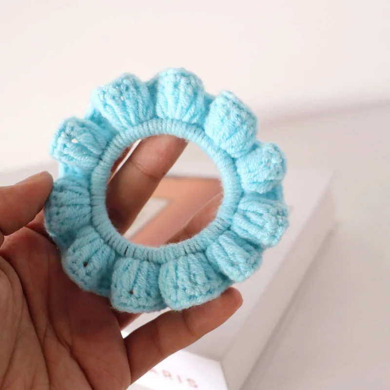 Green Tones - Hand Crochet Scrunchies
