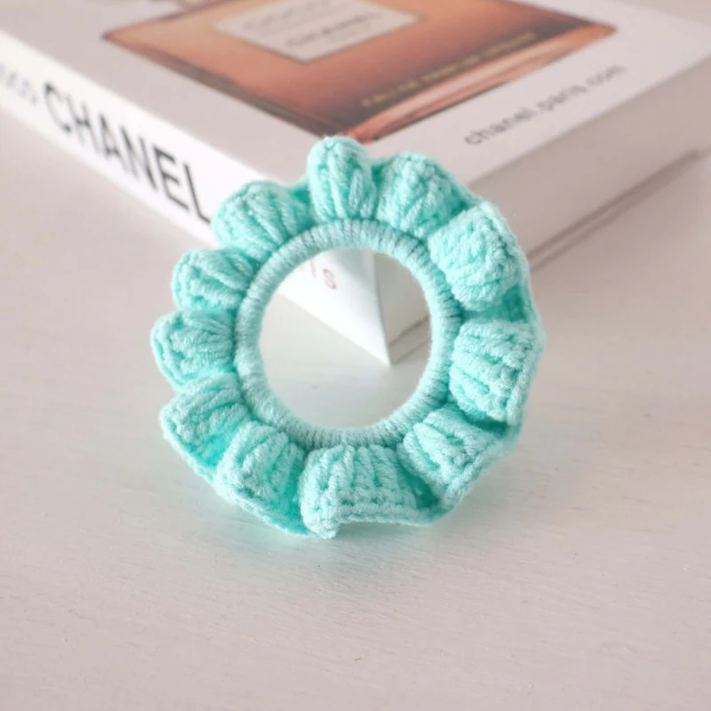 Green Tones - Hand Crochet Scrunchies