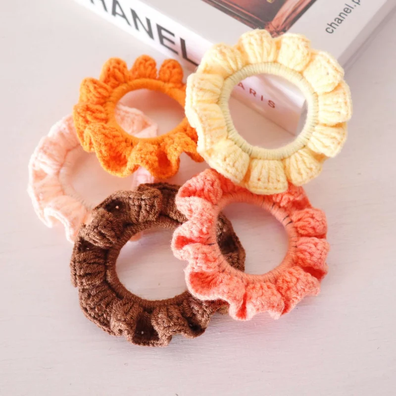 Orange Shades - Hand Crochet Scrunchies
