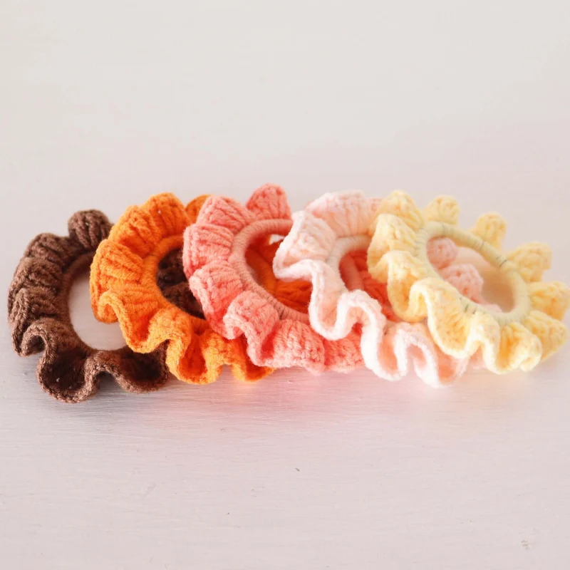 Orange Shades - Hand Crochet Scrunchies