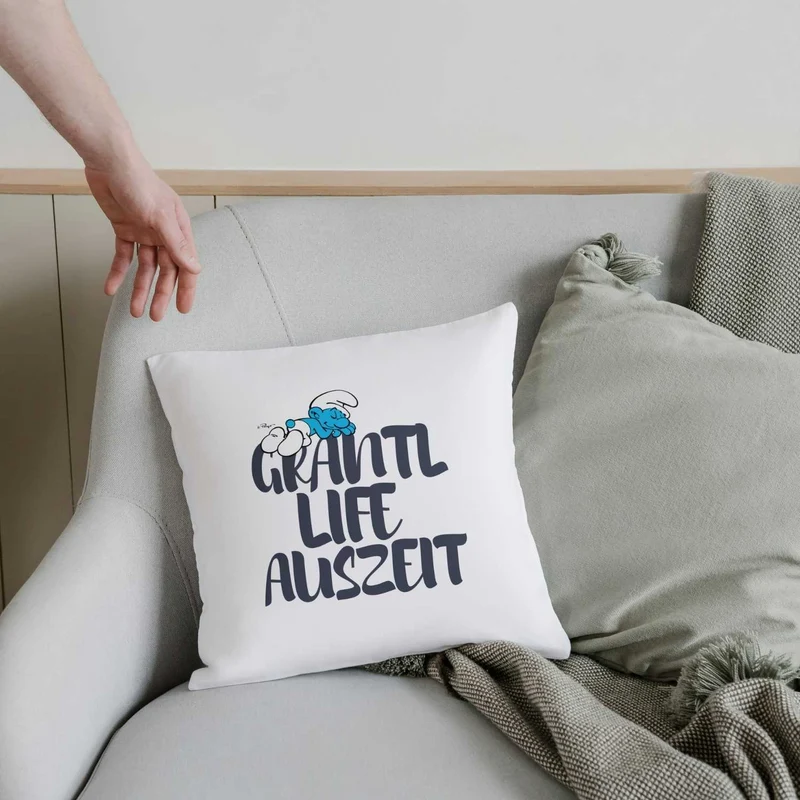 ®Die Schlümpfe "Grantl Life Auszeit" Kuschelkissen