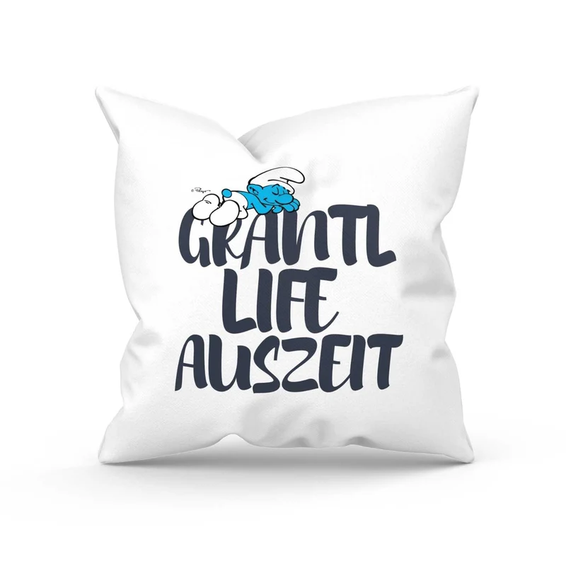 ®Die Schlümpfe "Grantl Life Auszeit" Kuschelkissen