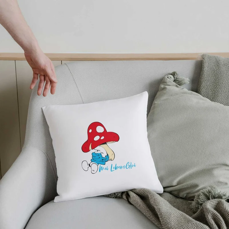 ®Die Schlümpfe "Do legst di nieda!" Kuschelkissen