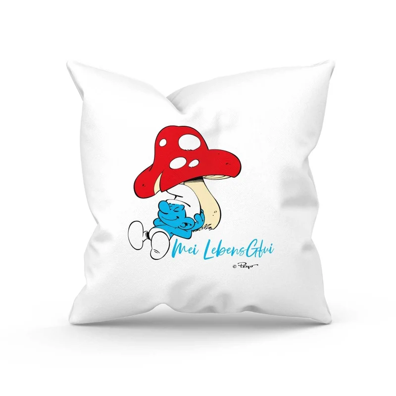 ®Die Schlümpfe "Do legst di nieda!" Kuschelkissen