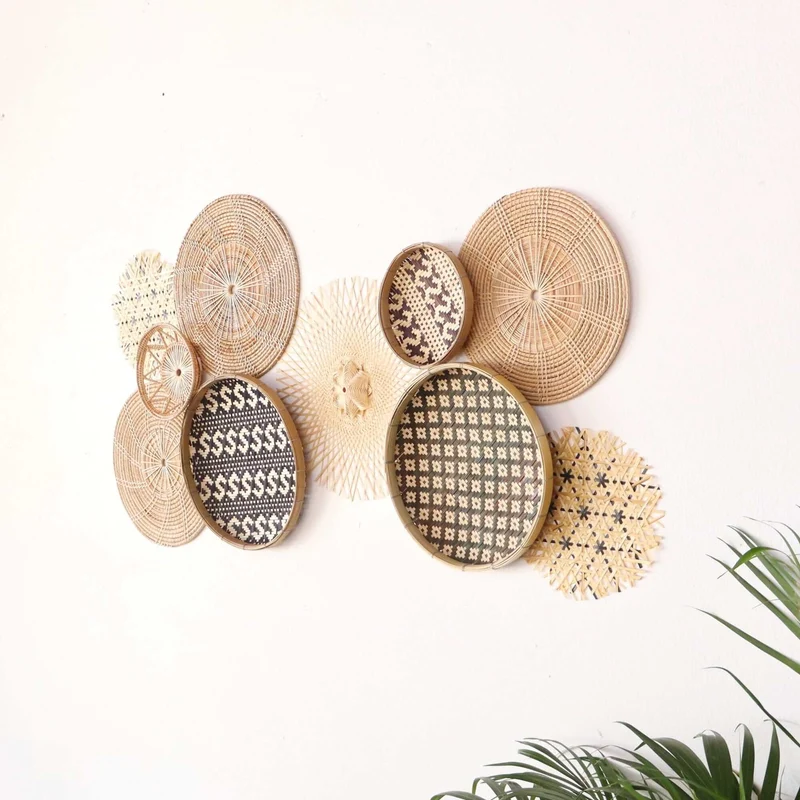 PU YI SA - Bamboo and Rattan Wall Art Décor
