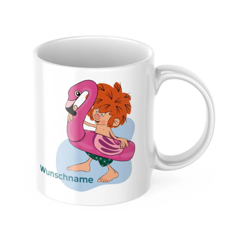 ®Pumuckl Tasse "Badespaß" personalisiert