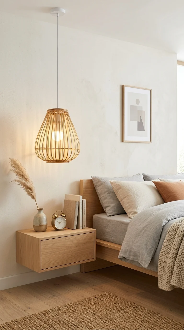 BAI FERN - Rattan and bamboo pendant light shade
