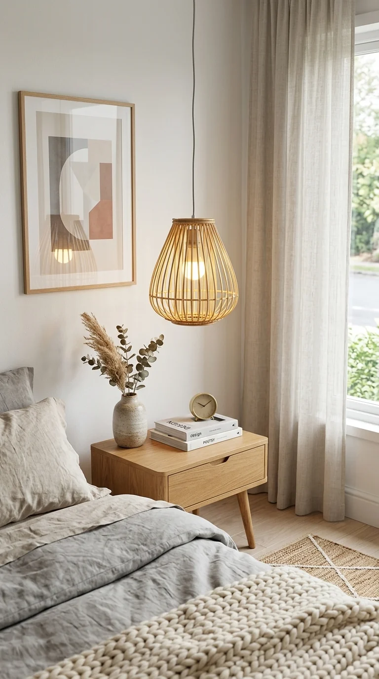 BAI FERN - Rattan and bamboo pendant light shade