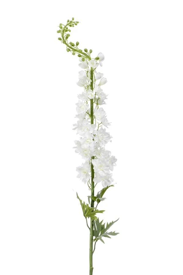 Textil Delphinium Blüte XL, weiß