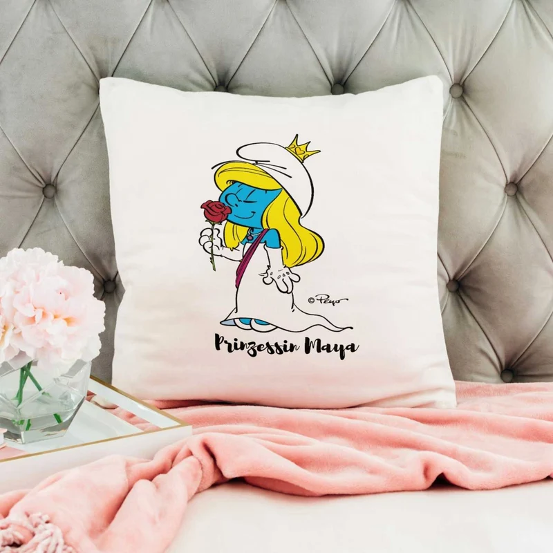 ®Die Schlümpfe "Prinzessin" Kuschelkissen personalisiert