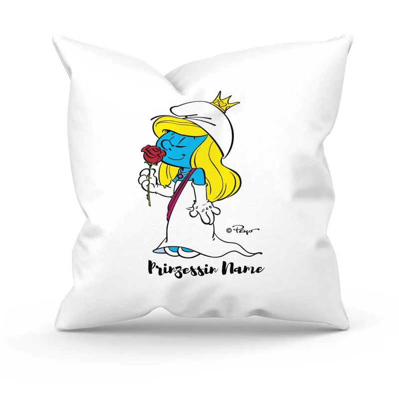 ®Die Schlümpfe "Prinzessin" Kuschelkissen personalisiert