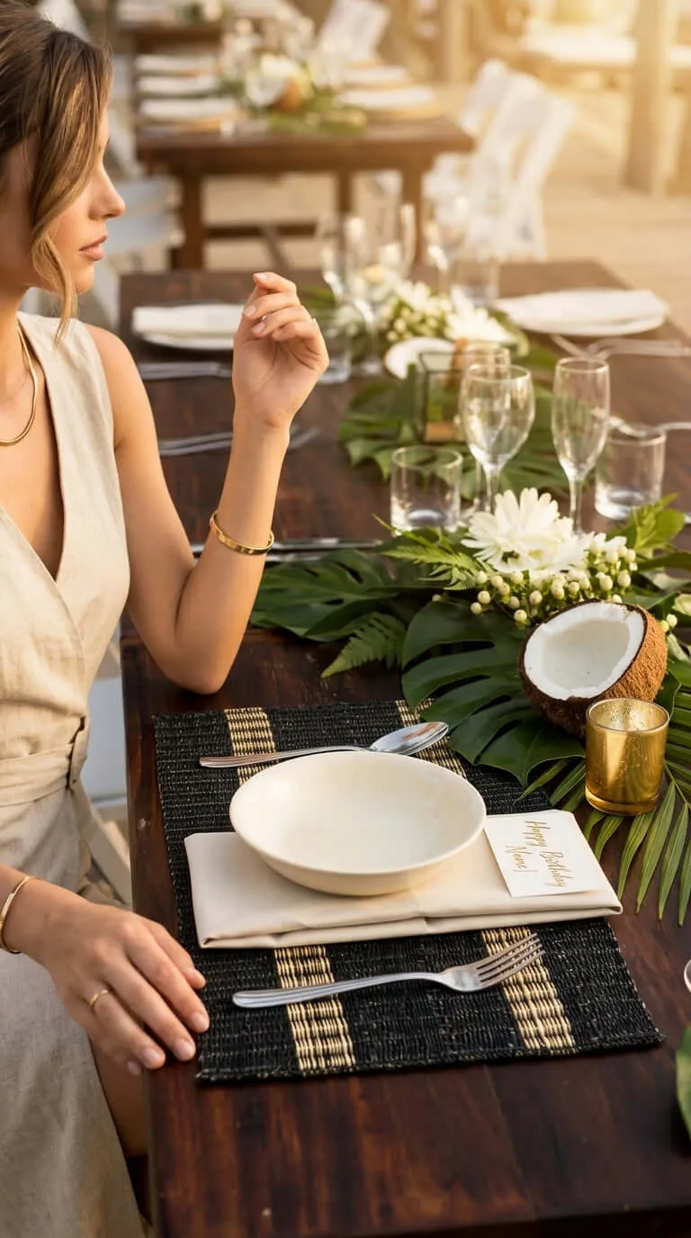 RUN CHI TA - Woven Boho Placemats (Sedges)