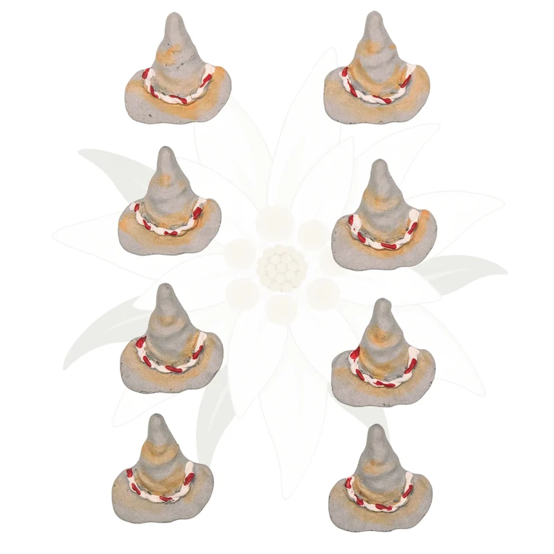 Trachtenhut Streudeko 8er Set 3,5 cm aus Polyresin – Bayernhut