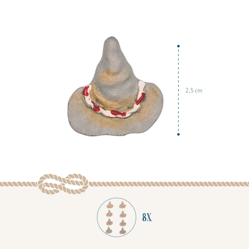 Trachtenhut Streudeko 8er Set 3,5 cm aus Polyresin – Bayernhut