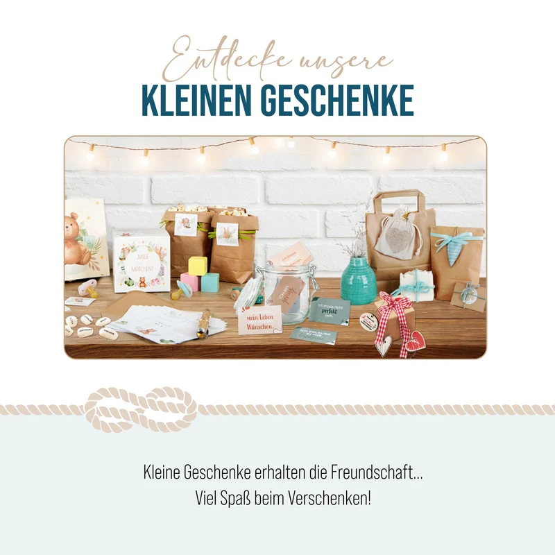 Samentütchen Schön dass du da bist Fischekreis 10er Set bunt